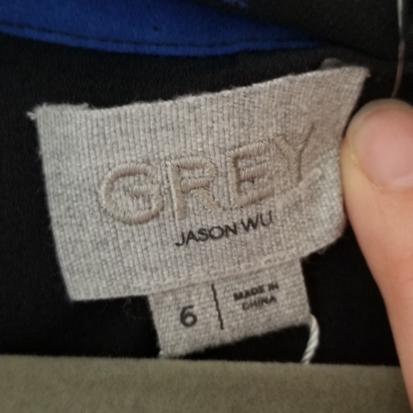 Jason Wu Grey blue black design dress size 6 - Picture 2 of 6